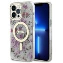 Guess dėklas, skirtas iPhone 14 Pro Max 6,7" GUHMP14XHCFWST skaidrus kietas dėklas Magsafe IML Flower Guess dėklas, skirtas iPhone 14 Pro Max 6,7" GUHMP14XHCFWST skaidrus kietas dėklas Magsafe IML Flower
