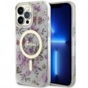 Guess Case for iPhone 14 Pro Max 6.7" GUHMP14XHCFWST Clear Hard Case Magsafe IML Flower Guess Case for iPhone 14 Pro Max 6.7" GUHMP14XHCFWST Clear Hard Case Magsafe IML Flower