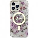 Guess Case for iPhone 14 Pro Max 6.7" GUHMP14XHCFWST Clear Hard Case Magsafe IML Flower Guess Case for iPhone 14 Pro Max 6.7" GUHMP14XHCFWST Clear Hard Case Magsafe IML Flower