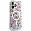 Guess dėklas, skirtas iPhone 14 Pro Max 6,7" GUHMP14XHCFWST skaidrus kietas dėklas Magsafe IML Flower Guess dėklas, skirtas iPhone 14 Pro Max 6,7" GUHMP14XHCFWST skaidrus kietas dėklas Magsafe IML Flower