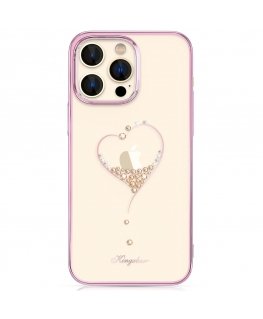 Kingxbar Wish Series case for iPhone 14 Plus is decorated with pink crystals