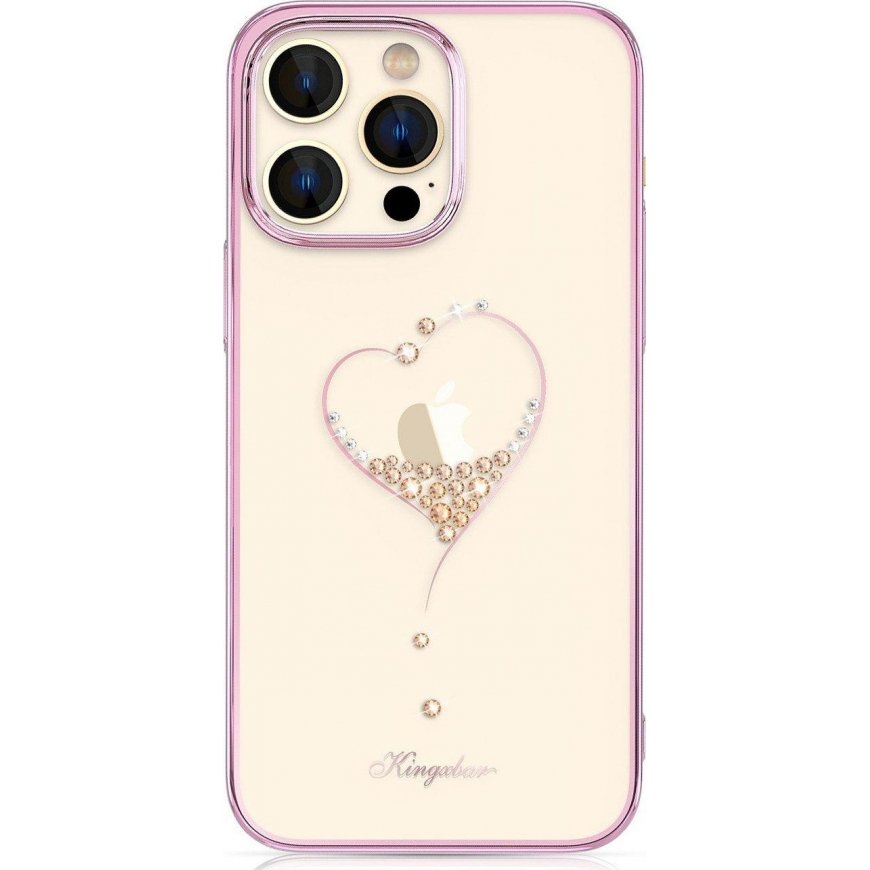 Kingxbar Wish Series case for iPhone 14 Plus is decorated with pink crystals – 2