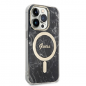 Guess Bundle Pack MagSafe IML Marble - Set for case + charger MagSafe iPhone 14 Pro Max (black/gold) Guess Bundle Pack MagSafe IML Marble - Set for case + charger MagSafe iPhone 14 Pro Max (black/gold)