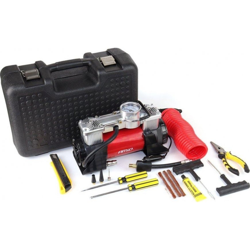 Amio Automobilinis kompresorius acomp-18 metalinis 2 cilindrai 12v hq – 5