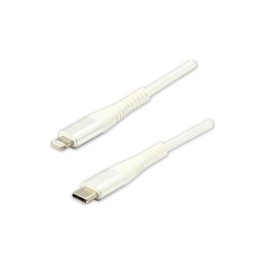 Kabelis USB Logo USB-C - Lightning 2 m Baltas