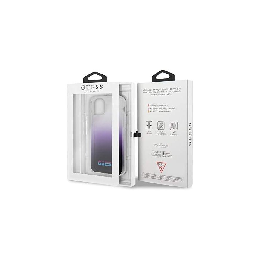 Guess GUHCN65DGCPI iPhone 11 Pro Max purpurinis / gradiento violetinis kietas dėklas California – 5