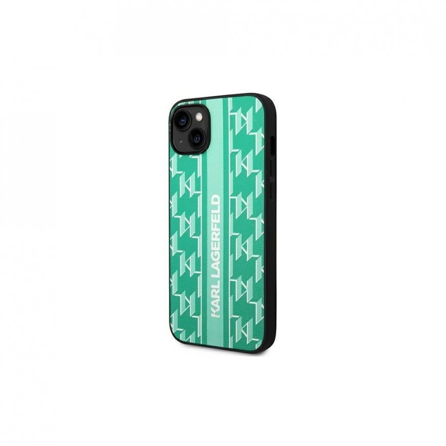 Karl Lagerfeld Karl Lagefeld case for iPhone 14 Plus 6.7" KLHCP14MPGKLSKN green hardcase Monogram Stripe – 2