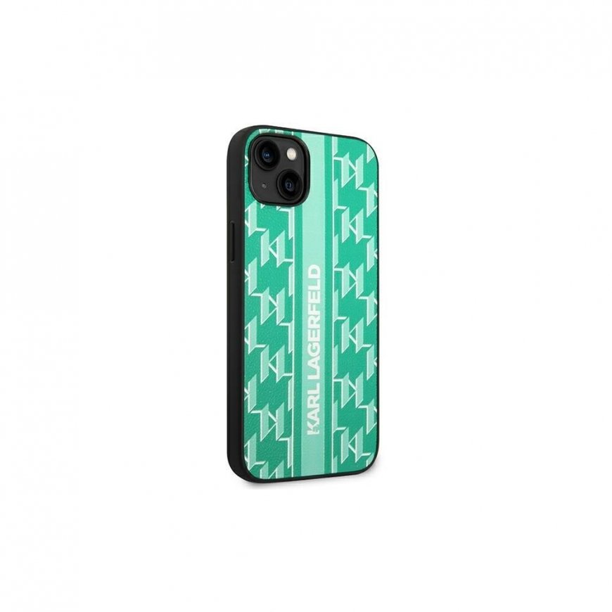Karl Lagerfeld Karl Lagefeld case for iPhone 14 Plus 6.7" KLHCP14MPGKLSKN green hardcase Monogram Stripe – 4