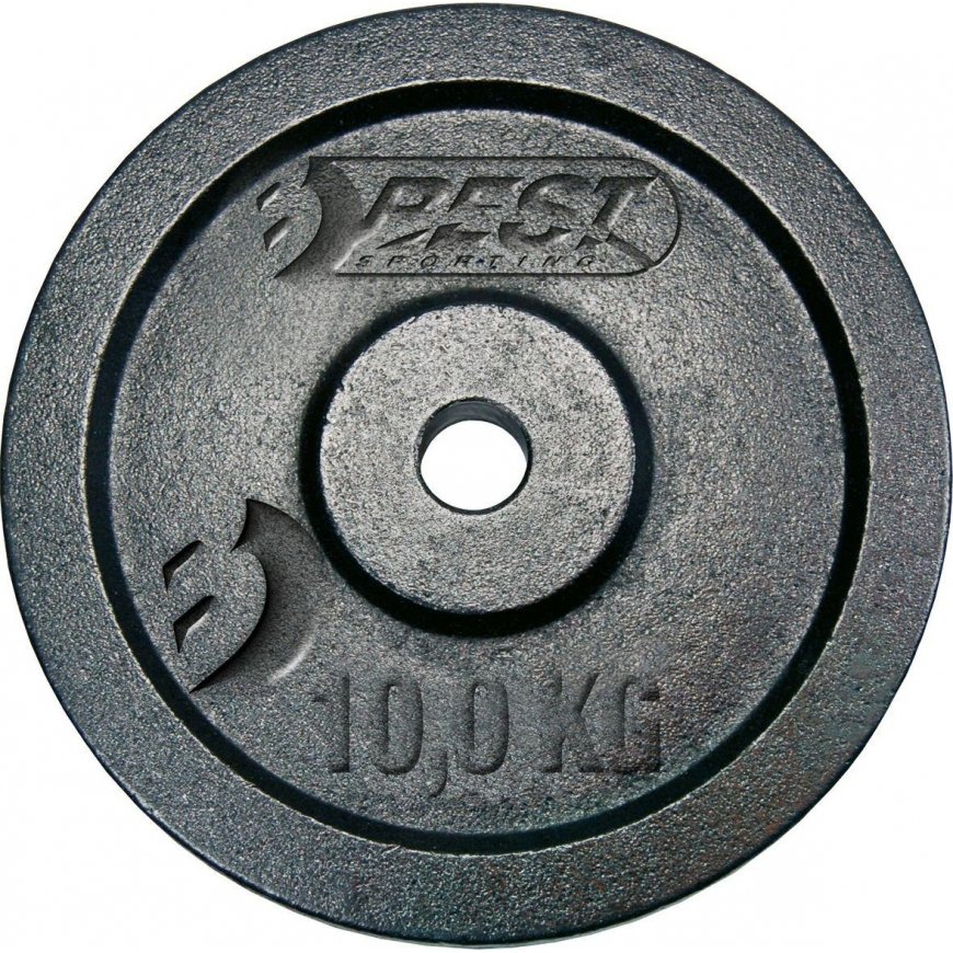 Best Sporting Geriausia sportinė svorio plokštė ketaus juoda 10 kg Fi 30 mm