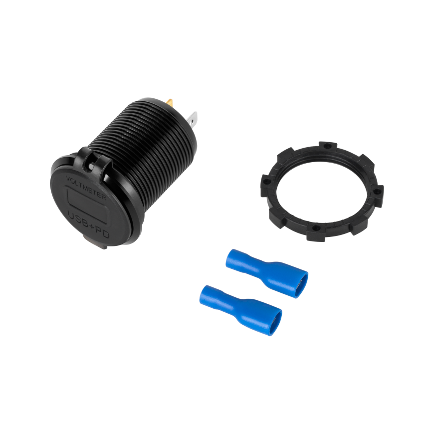 Peiying Automobilinis įkroviklis USB - USB C su Quick Charge Power Delivery ir įtampos matuokliu 48W – 2