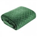 Eurofirany ARIEL Soft velvet bedspread quilted by hot press with fish scales motif, 230X260 cm, color: dark green Eurofirany ARIEL Soft velvet bedspread quilted by hot press with fish scales motif, 230X260 cm, color: dark green