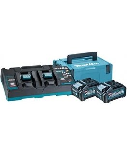 Makita 191U00-8 XGT charger and battery set, 2x4.0 Ah batteries, fast charger, MAKPAC case (BL4040x2+DC40RB+MAKPAC case)