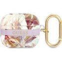Ausinės Guess Flower Strap Collection apsauginis dėklas, skirtas AirPods 3, violetinis Ausinės Guess Flower Strap Collection apsauginis dėklas, skirtas AirPods 3, violetinis