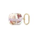 Earphones Guess Flower Strap Collection protective case for AirPods 3, purple