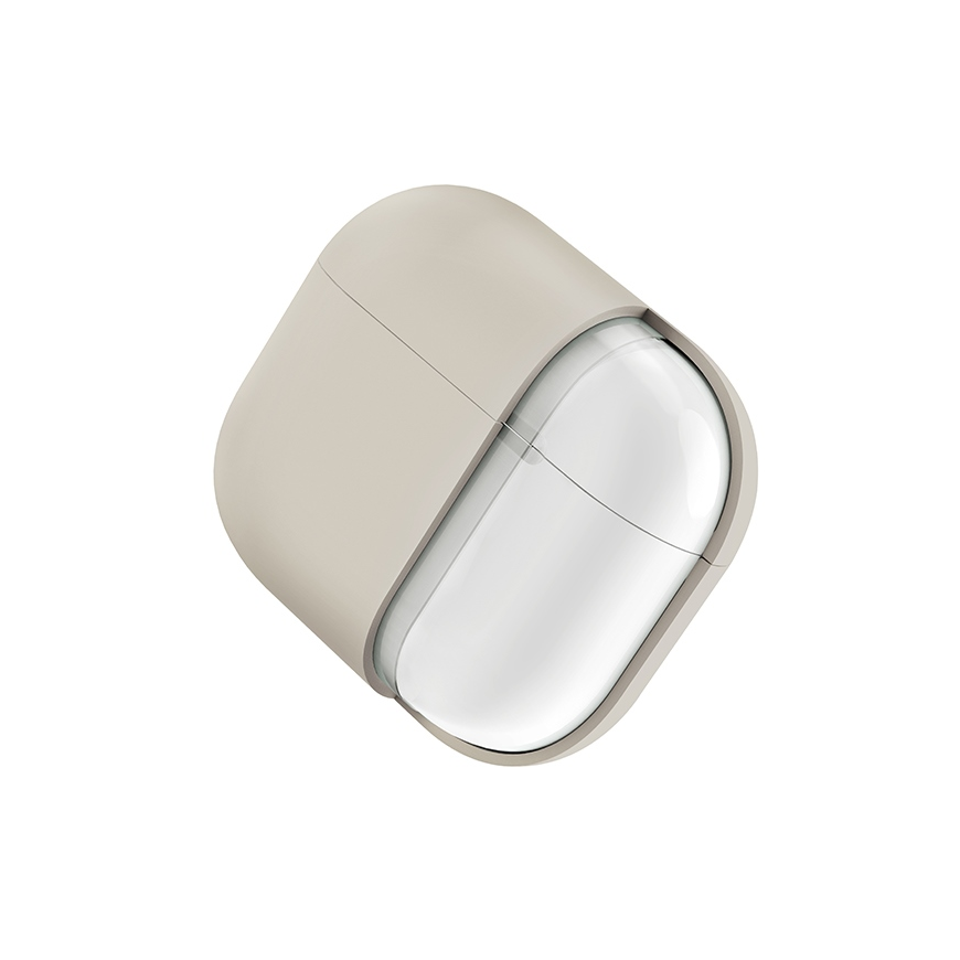 Uniq Dėklas UNIQ Lino Apple AirPods Pro 2 silikoninis smėlio spalva/beige ivory – 3