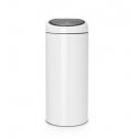 Brabantia Touch Bin, 30L Round Plastic, Stainless steel White Brabantia Touch Bin, 30L Round Plastic, Stainless steel White