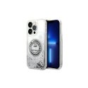 Dėklas Karl Lagerfeld KLHCP14LLCRSGRS iPhone 14 Pro 6.1 "sidabrinis / sidabrinis hardcase Liquid Glitter RSG