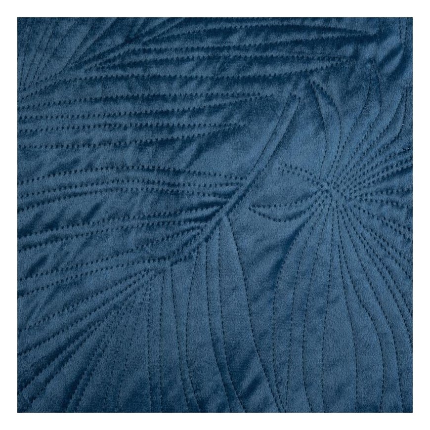 Eurofirany DESIGN 91 LUIZ / 4 Velvet bedspread, quilted by hot pressing with a pattern of palm leaves, 170X210 cm, color: blue B – 4