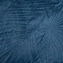 Eurofirany DESIGN 91 LUIZ / 4 Velvet bedspread, quilted by hot pressing with a pattern of palm leaves, 170X210 cm, color: blue B