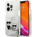 Karl Lagerfeld Case Karl Lagerfeld KLHCP13LGKCS Apple iPhone 13 Pro Silver / Silver Hard Case Liquid Glitter Karl & Choupette Karl Lagerfeld Case Karl Lagerfeld KLHCP13LGKCS Apple iPhone 13 Pro Silver / Silver Hard Case Liquid Glitter Karl & Choupette