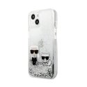 Karl Lagerfeld Case Karl Lagerfeld KLHCP13LGKCS Apple iPhone 13 Pro Silver / Silver Hard Case Liquid Glitter Karl & Choupette Karl Lagerfeld Case Karl Lagerfeld KLHCP13LGKCS Apple iPhone 13 Pro Silver / Silver Hard Case Liquid Glitter Karl & Choupette