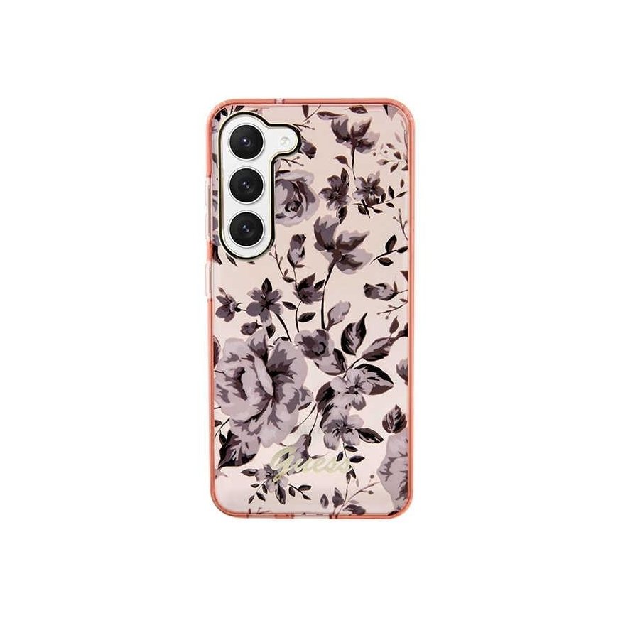 Guess dėklas, skirtas Samsung Galaxy S23 Plus GUHCS23MHCFWSP rožinės spalvos HC IML Flower – 2