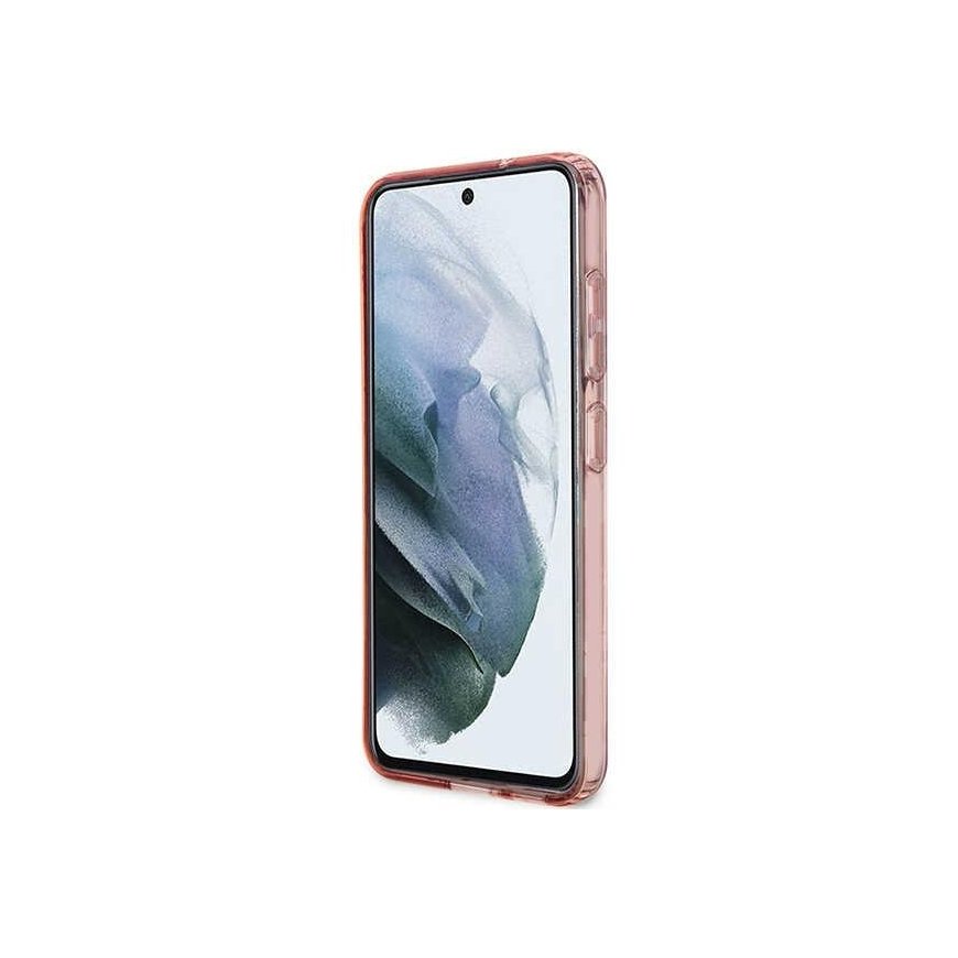 Guess dėklas, skirtas Samsung Galaxy S23 Plus GUHCS23MHCFWSP rožinės spalvos HC IML Flower – 4