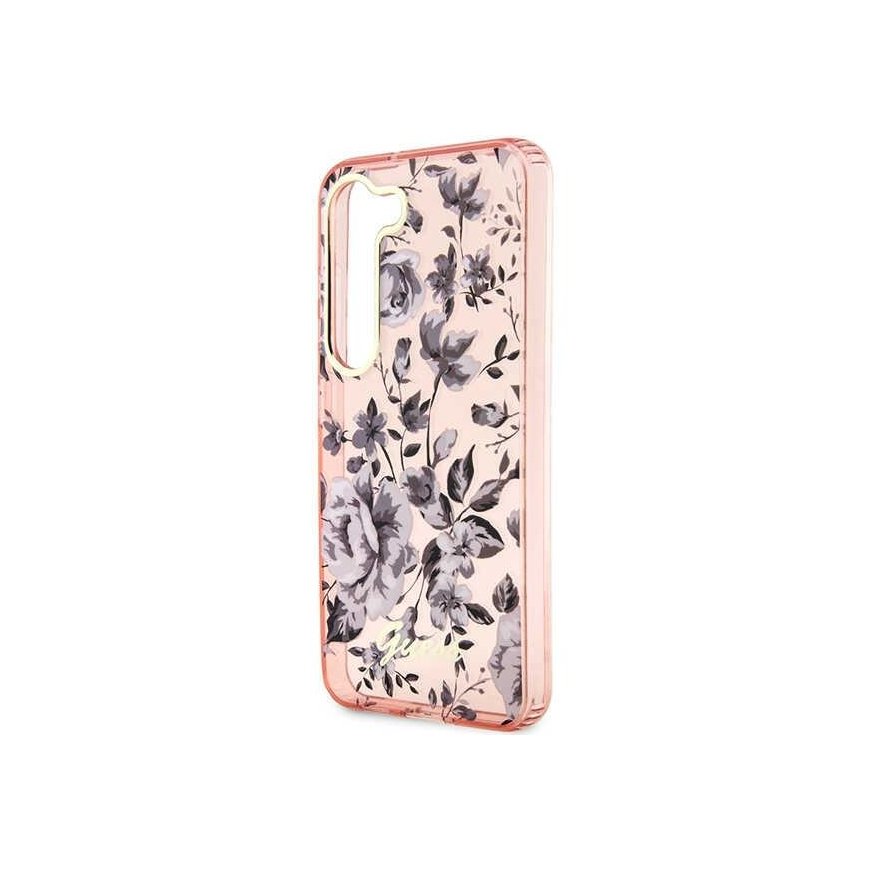 Guess Case for Samsung Galaxy S23 Plus GUHCS23MHCFWSP Pink HC IML Flower – 5
