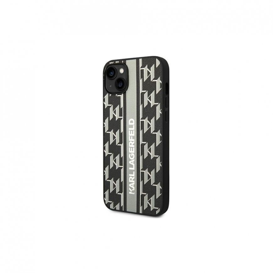Karl Lagerfeld dėklas, skirtas iPhone 14 Plus 6,7" KLHCP14MPGKLSKG pilka HC PU Monogram Stripe