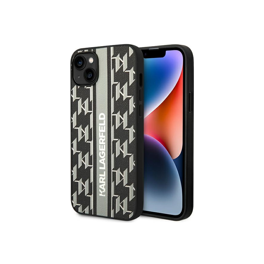 Karl Lagerfeld dėklas, skirtas iPhone 14 Plus 6,7" KLHCP14MPGKLSKG pilka HC PU Monogram Stripe – 5