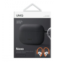 Uniq nexo AirPods Pro 2 GEN case + ear hooks, silicone sharia/charcoal gray