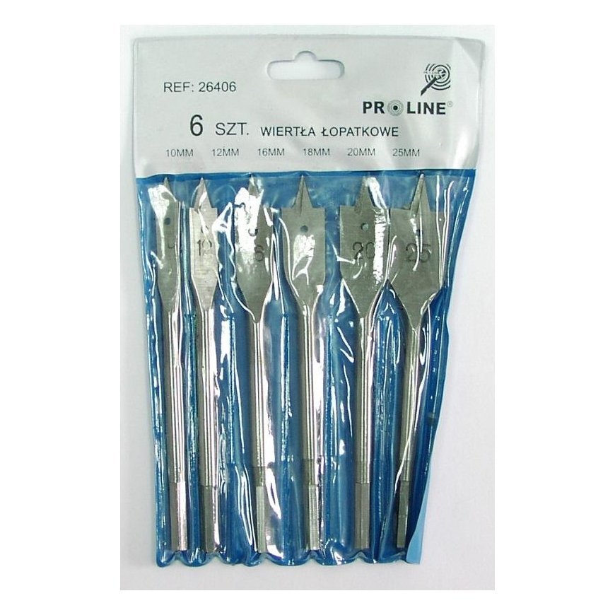 Mega grąžtas mediniam šešiakampiam kastuvui 10 12 16 18 20 25 mm pilnas (26406)