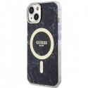 Guess case for iPhone 14 Plus 6.7" GUHMP14MPCUMAK Black Hardcase Magsafe IML Marble Guess case for iPhone 14 Plus 6.7" GUHMP14MPCUMAK Black Hardcase Magsafe IML Marble