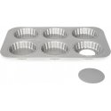 Patisse quiche shape Mini with loose bottom 10 cm silver steel