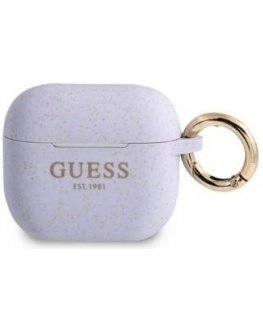 Guess Apple AirPods 3 cover Silicone Glitter Purple