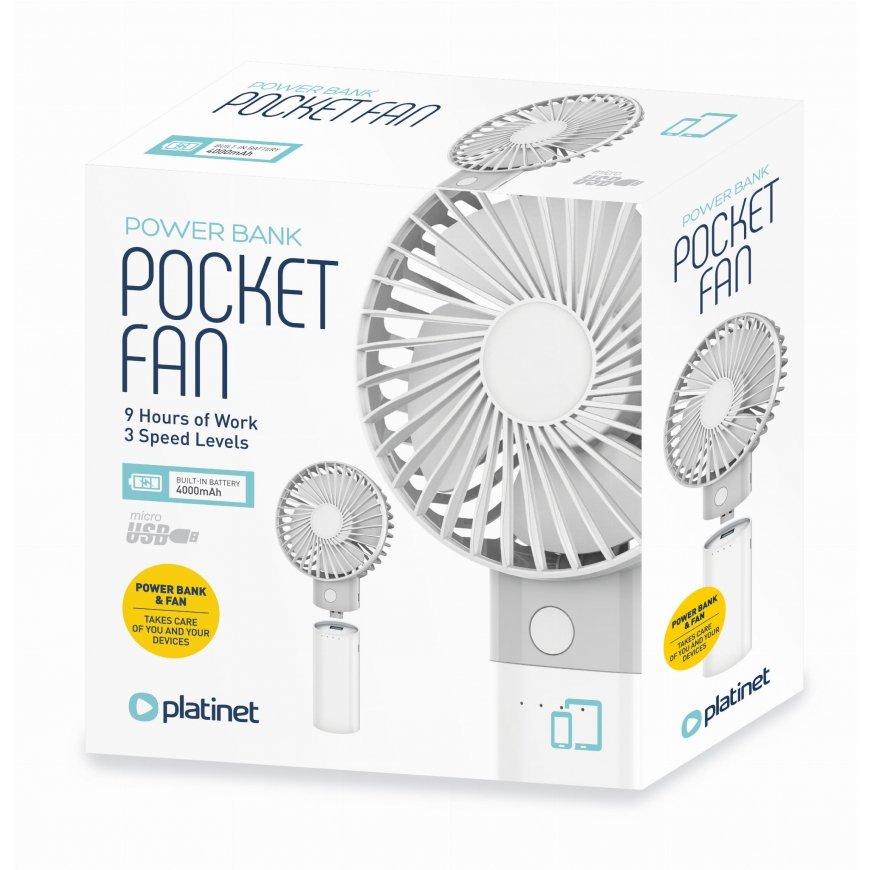 Platinet PRDF6107 käeshoitav tuuluti ja ventilaator Hall, Valge Käeshoitav ventilaator – 3