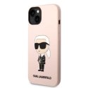 Karl Lagerfeld dėklas, skirtas iPhone 14 Plus 6,7" KLHMP14MSNIKBCP rožinis kietas dėklas Magsafe Silicone NFT Ikonik