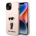 Karl Lagerfeld Case for iPhone 14 Plus 6.7" KLHMP14MSNIKBCP Pink Hard Case Magsafe Silicone NFT Ikonik