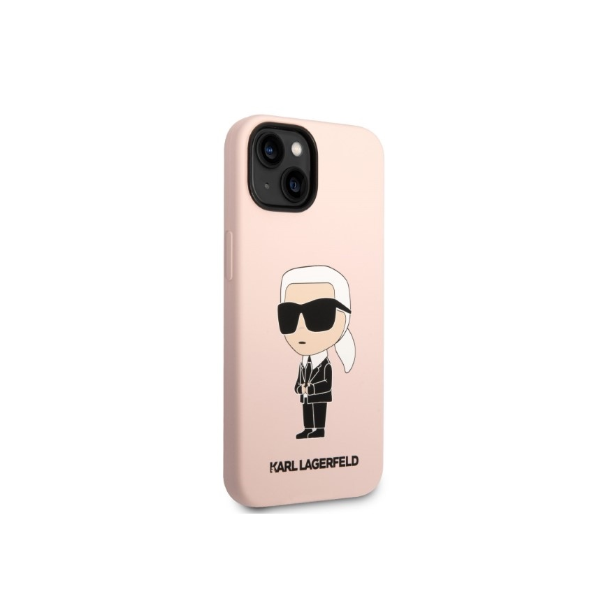 Karl Lagerfeld dėklas, skirtas iPhone 14 Plus 6,7" KLHMP14MSNIKBCP rožinis kietas dėklas Magsafe Silicone NFT Ikonik – 5