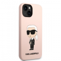Karl Lagerfeld Case for iPhone 14 Plus 6.7" KLHMP14MSNIKBCP Pink Hard Case Magsafe Silicone NFT Ikonik