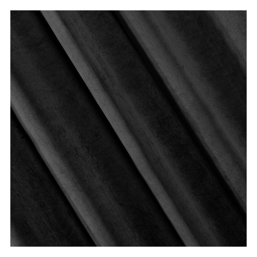 Eurofirany DIVA LINE RIA Minkšto aksomo naktinė užuolaida, 140X250 cm, kilpos / žiedai, spalva: juoda – 2