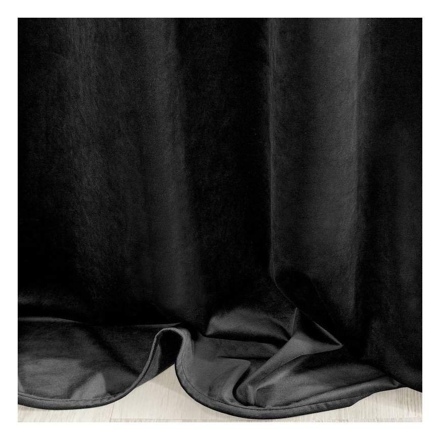 Eurofirany DIVA LINE RIA Soft velvet night curtain, 140X250 cm, loops / rings, color: black – 3