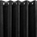 Eurofirany DIVA LINE RIA Soft velvet night curtain, 140X250 cm, loops / rings, color: black Eurofirany DIVA LINE RIA Soft velvet night curtain, 140X250 cm, loops / rings, color: black