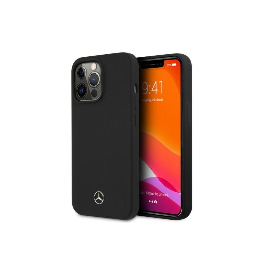 Case Mercedes case for iPhone 13 Pro / 13 6.1" MEHMP13LSILBK black hardcase Silicone Magsafe – 5