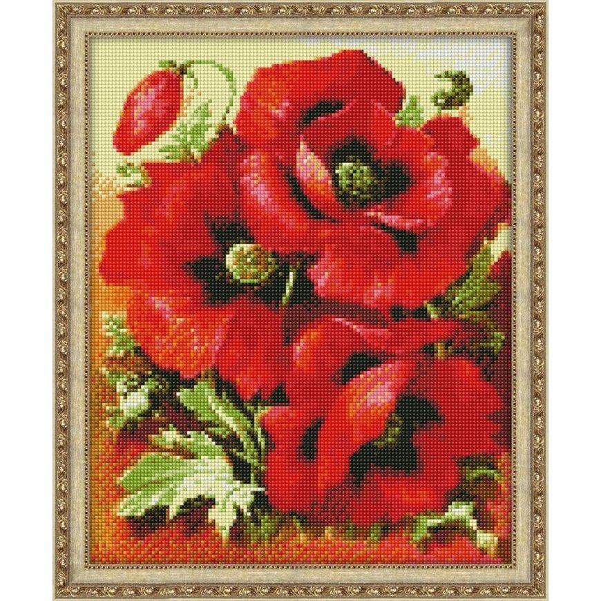 Beldizart Diamond painting set Bright Poppies