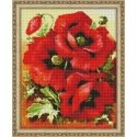 Beldizart Diamond painting set Bright Poppies 30х38 cm AZ-1135