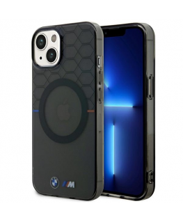 Dėklas BMW BMHMP14SHGPK iPhone 14 6.1" pilka/pilkas Pattern MagSafe