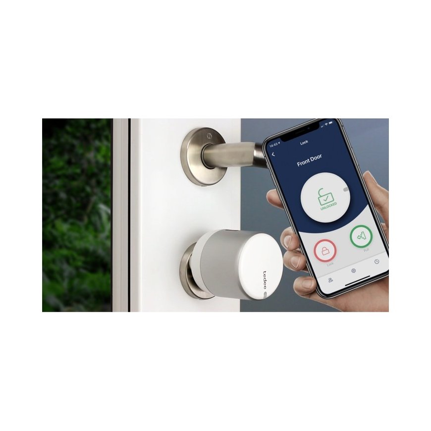 Tedee GO starter set front door with door lock, WiFi bridge & keypad