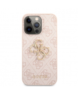 Case GUHCP13X4GMGPI Guess PU 4G Metal Logo Case for iPhone 13 Pro Max Pink