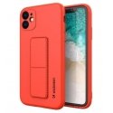 iLike Samsung Galaxy A22 5G Kickstand Case Silicone Stand Cover Red